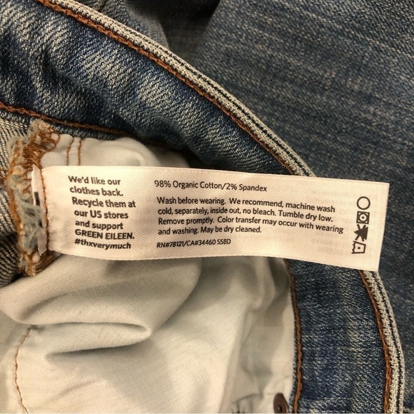 Nwt Eileen Fisher Petite High Rise Cropped Stretch Jeans - Picture 8 of 9